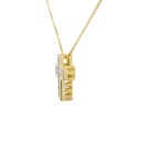 GARGANTILLA CRUZ 10x7MM 11 BRILLANTES DE 0.044 CT  H-SI