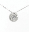 COLGANTE CHATON ORO BLANCO ESTAMPACION 5MM.BRILLANTE H-SI 1.0.07CT