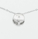 COLGANTE CHATON ORO BLANCO ESTAMPACION 5MM.BRILLANTE H-SI 1.0.07CT