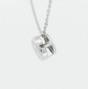 COLGANTE CHATON ORO BLANCO ESTAMPACION  5MM.BRILLANTE H-SI 1. 0.05 CT