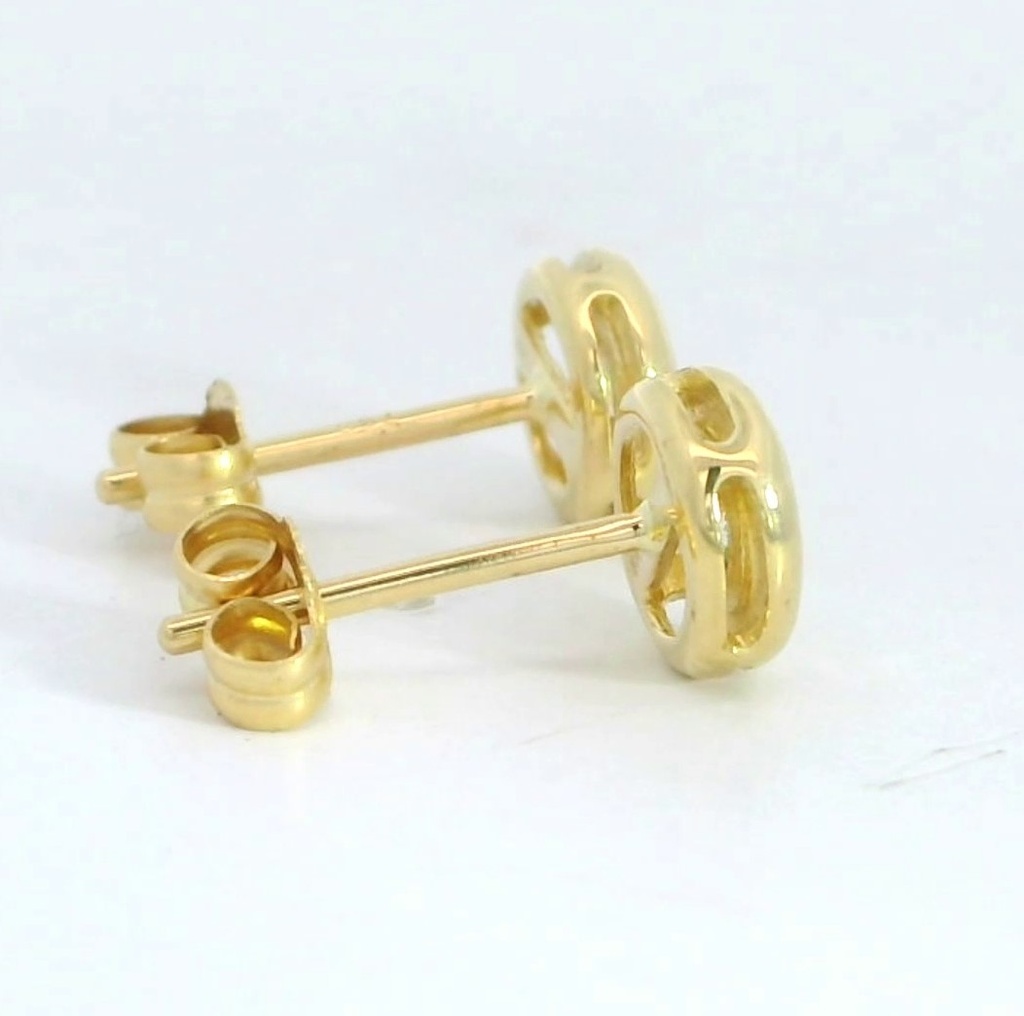 PENDIENTES CHATON FUNDICION  6MM. BRILLANTES H-SI1  0.32 CT TW