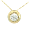 COLGANTE CHATON FUNDICION ORO BLANCO 6MM.BRILLANTE H-SI 1 . 0.17CT