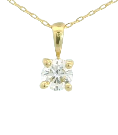 COLGANTE GARRA FUNDICION  3MM.BRILLANTE H-SI 1.  0.12CT
