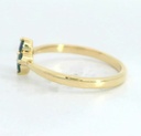 SORTIJA  BRILLANTES DI 1RD 0.01 CT 4 ZAFIROS 0.038 CT