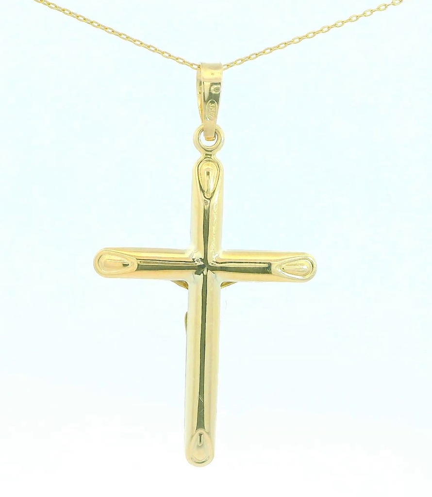 CRUZ  CON CRISTO 32x19MM.9 KILATES