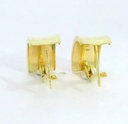 MEDIOS AROS TALLADOS  CIERRE  CATALAN.13x7MM. 9KILATES