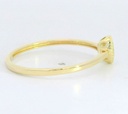 SORTIJA OVAL 6x4MM COLOR AGUAMARINA.9 KILATES