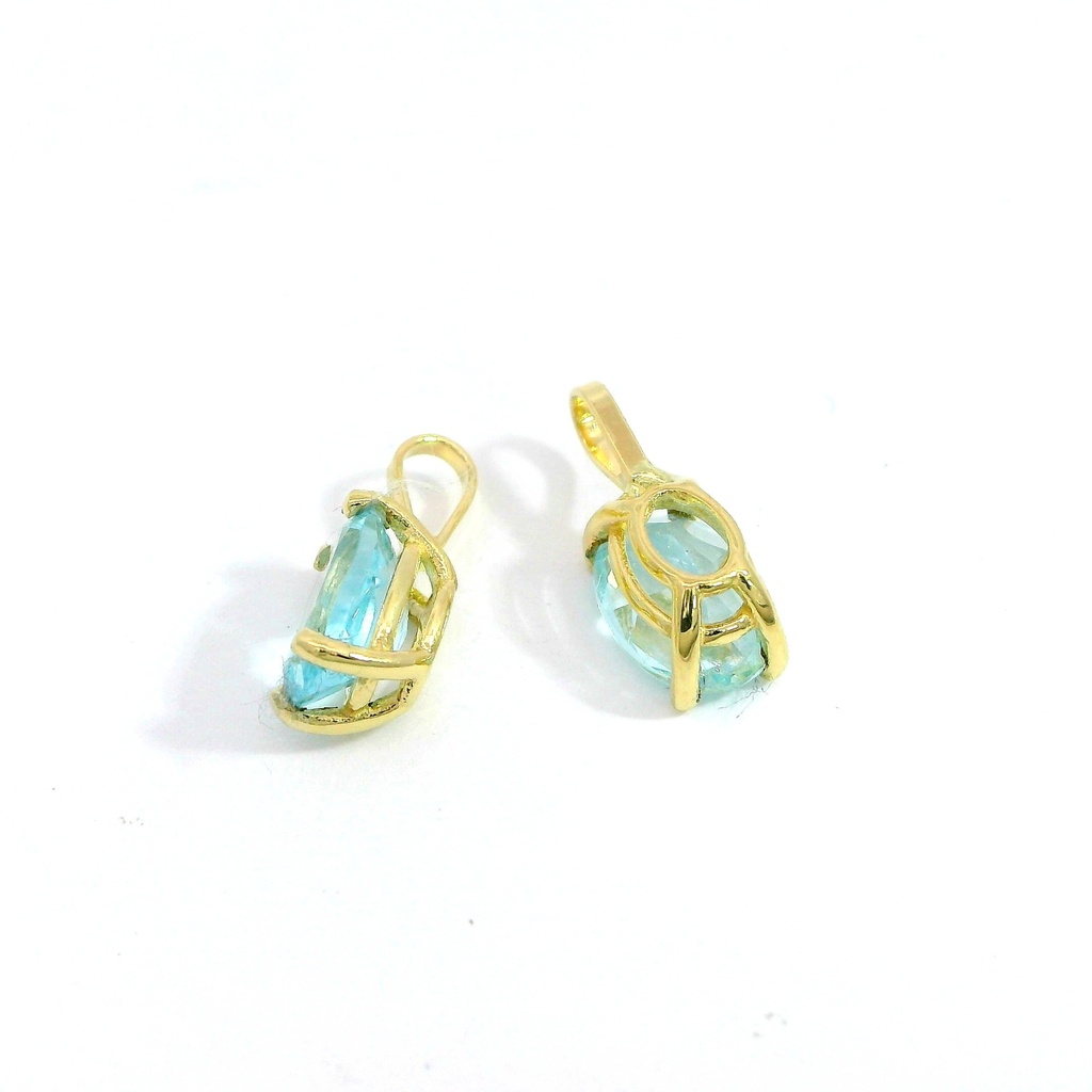 COLGANTE TOPACIO AZUL OVAL 7x5MM.