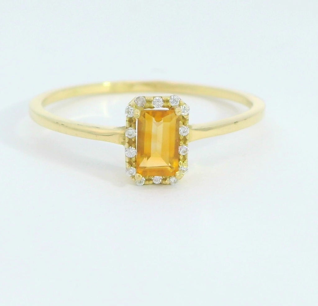 SORTIJA CIRCONITAS Y CITRINO RECTANGULAR 5x3 MM