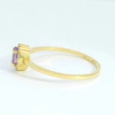 SORTIJA CIRCONITAS Y AMATISTA OVAL DE  5x3 MM.