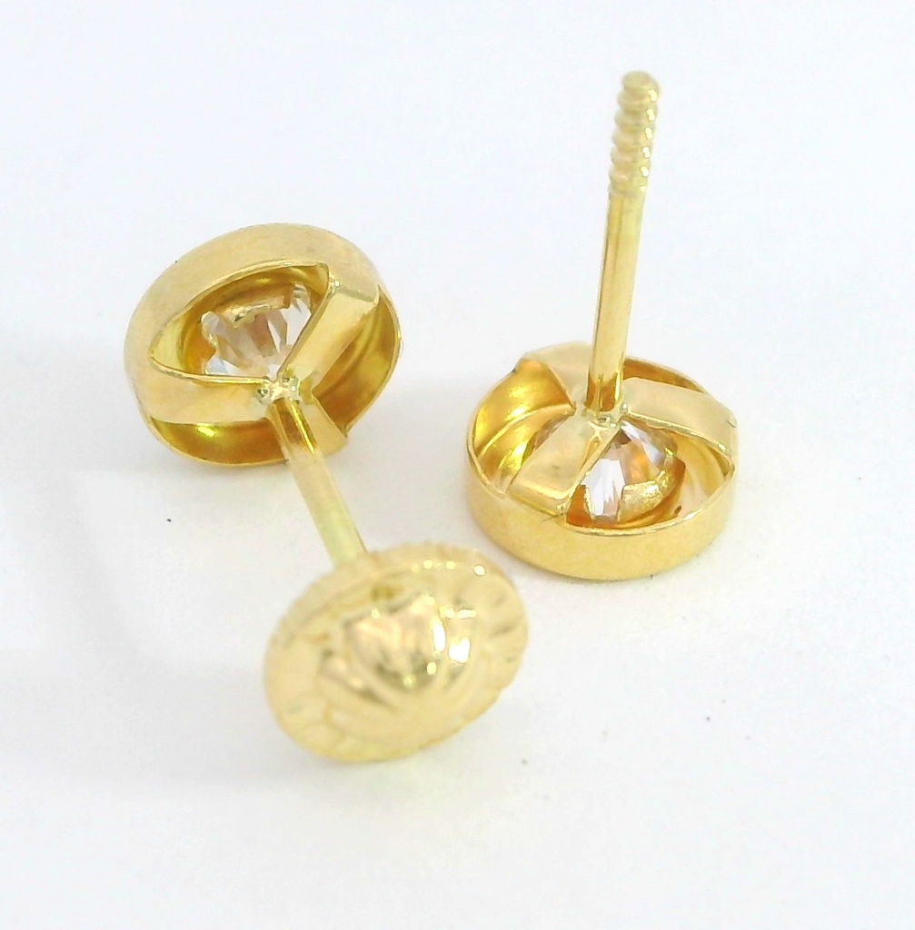 PENDIENTES "DONUT" 5'5MM.CIRCONITA 3MM.ROSCA.