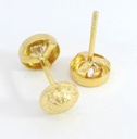 PENDIENTES "DONUT" 5'5MM.CIRCONITA 3MM.ROSCA.