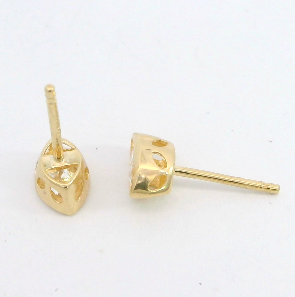 PENDIENTES LANZADERA CIRCONITA 6x4MM.9 KILATES