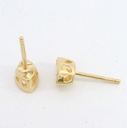 PENDIENTES LANZADERA CIRCONITA 6x4MM.9 KILATES