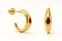 3x2MM RUBI HOPP EARRINGS.13x3MM.