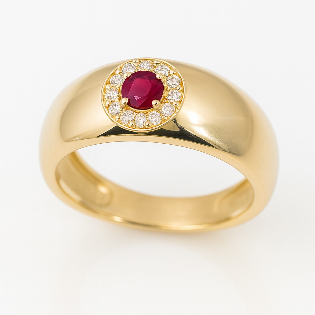 3MM ROUND RUBI RING