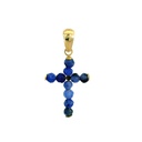 CRUZ BOLAS COLOR ZAFIRO DE 2.5MM.15x10MM.