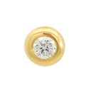 COLGANTE CHATON FUNDICION ORO BLANCO 5MM. BRILLANTE H-SI 1 . 0.06 CT.