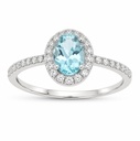 SORTIJA  BRILLANTES DI 20 RD VSI H 0.18 4 RD 0.023 DI 6 RD 0.043 1 AGUA MARINA 0.42 CT.0.22 CT TW