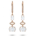 PENDIENTES ORO ROSA  BRILLANTES Di 50 RD 0.12 CT.TW TOPACIO 4MM.