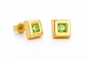 PENDIENTES CHATON DE 6x6 CON PIEDRA SEMI PRECIOSA DE 3MM.