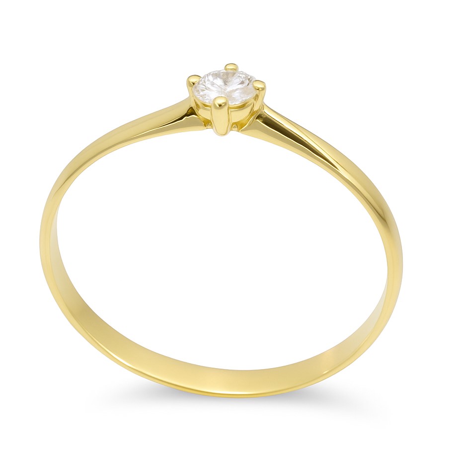 3MM DIAMOND SOLITAIRE RING.QUALITY VS.COLOR H.0.11CT TW