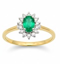 SORTIJA 1 ESMERALDA OVAL 0.60CT BRILLANTES 0.15 CT TW