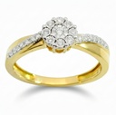 DIAMOND RING.QUALITY SI. COLOUR H.0.11 CT TW