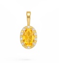 COLGANTE CITRINO SEMIPRECIOSO OVAL DE 5x3MM