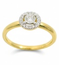 SORTIJA  BRILLANTES DI 1RD 0.10 CT 18RD 0.05. 0.15 CT TW