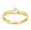 SORTIJA LANZADERA CIRCONITA 5x3MM . 9KILATES