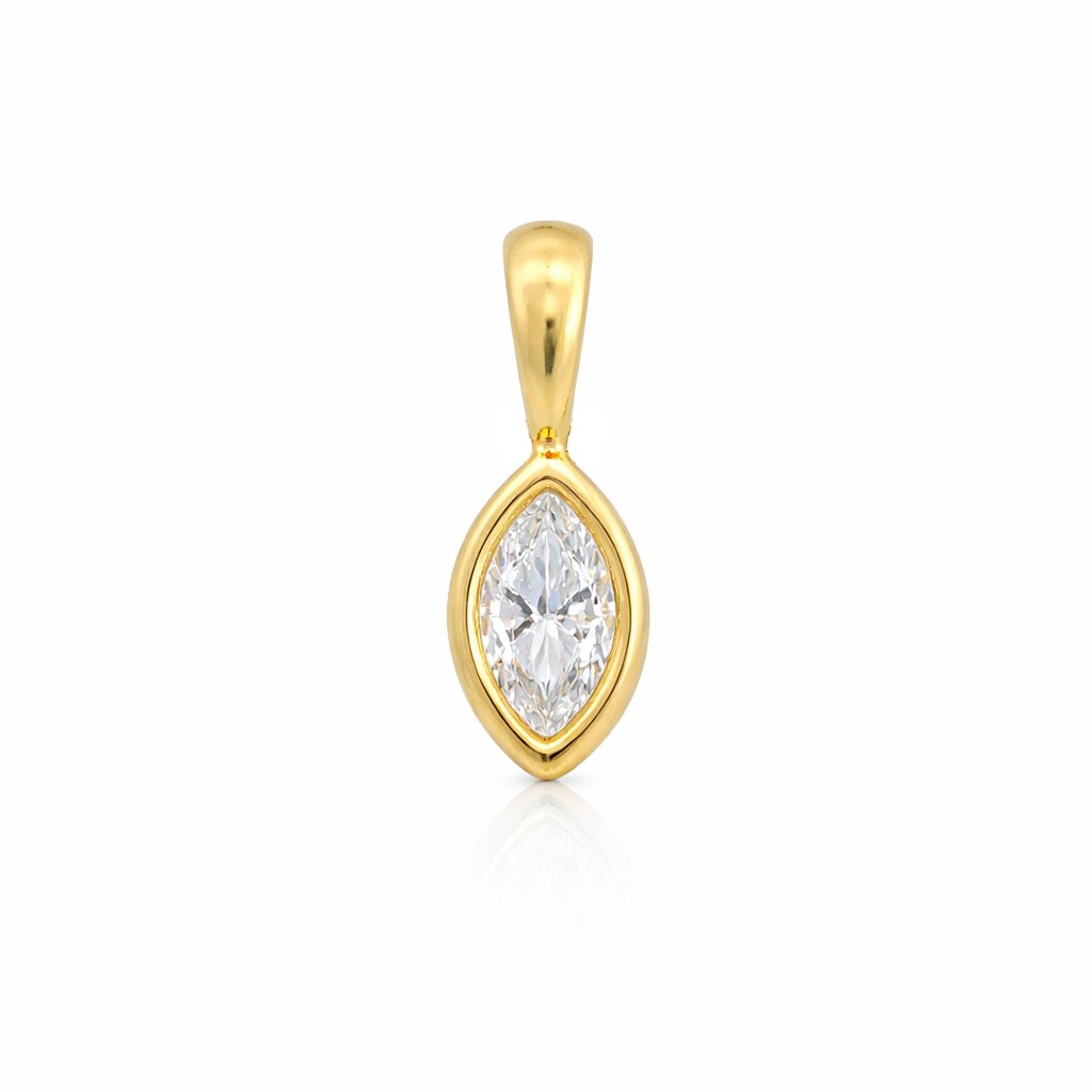 5'5MM MARQUISE CZ PENDANT.9 KARAT