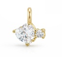 6X4MM HEART CZ PENDANT.9 KARAT