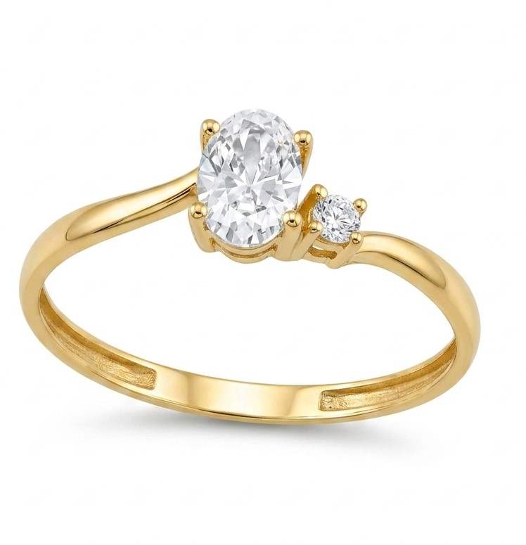 6x4MM OVAL CZ RING.9 KARAT
