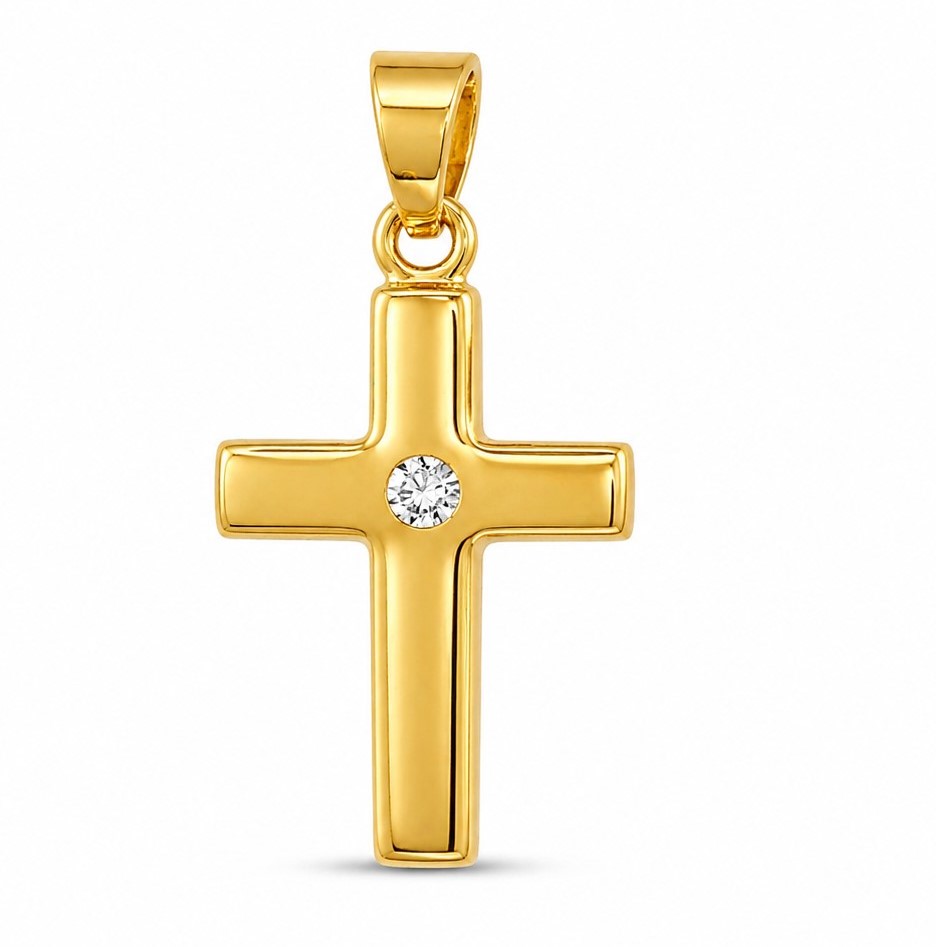 19x10MM 9 KARAT GOLD  CROSS PENDANT