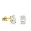 7x5MM WHITE TOPAZ STUD EARRINGS.9 KARAT