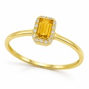 5x3MM CITRINE AND CZ RING.