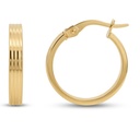 AROS RAYADOS 18x3MM.CIERRE CATALAN.9 KILATES