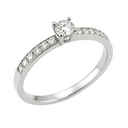 SORTIJA  BRILLANTES DI 10 RD 0.15 CT DI 1 RD SI-H 0.15 CT .0.30TW