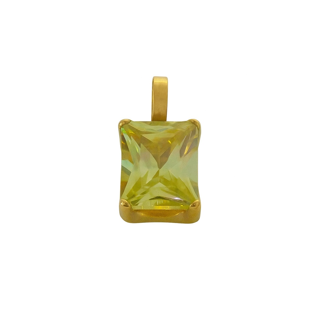 COLGANTE BAGUETTE 6x4MM COLOR CITRINO.