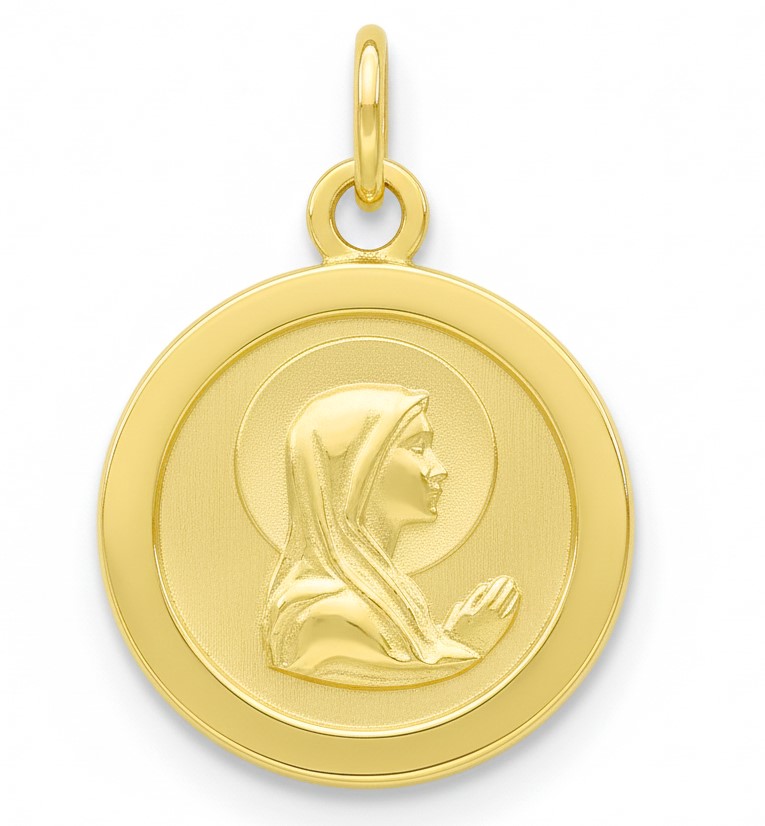 20MM ROUND VIRGIN MEDAL.