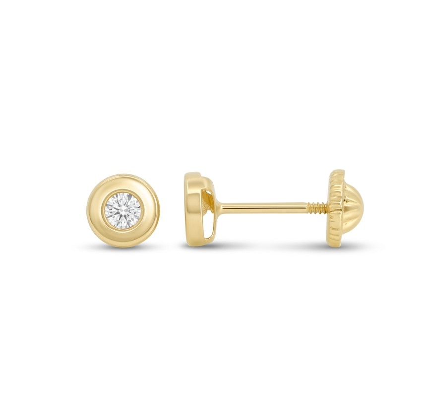 PENDIENTES "DONUT" 4MM.CIRCONITA 2MM.ROSCA