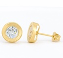 PENDIENTES "DONUT" 8MM.CIRCONITA DE 5MM.PRESION