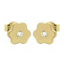 7MM FLOWER STUD EARRINGS.PUSH BACK.
