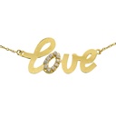 20x11MM LOVE NECKLACE .45CM CHAIN.