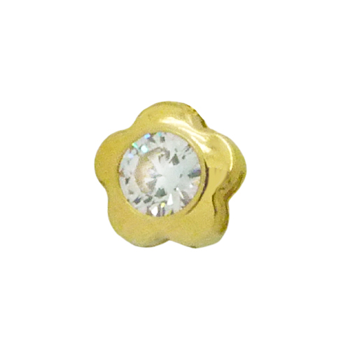 4MM CZ FLOWER PENDANT.