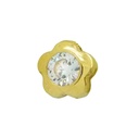 4MM CZ FLOWER PENDANT.