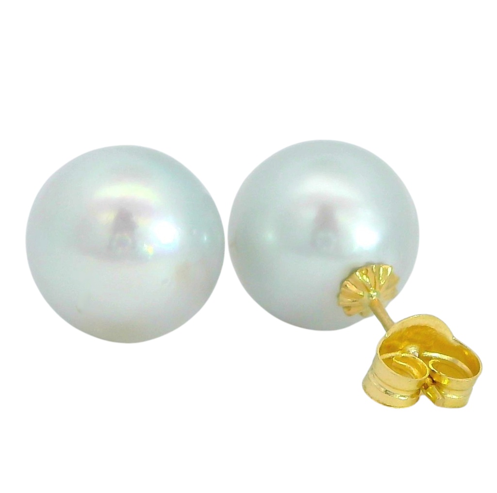 12/13MM AUSTRALIAN PEARLS STUD EARRINGS.