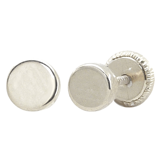 PENDIENTES REDONDOS LISOS 4.5MM.TORNILLO