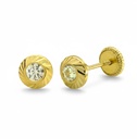 PENDIENTES ORLA TALLADA 5MM,CIRCONITA DE 3MM.